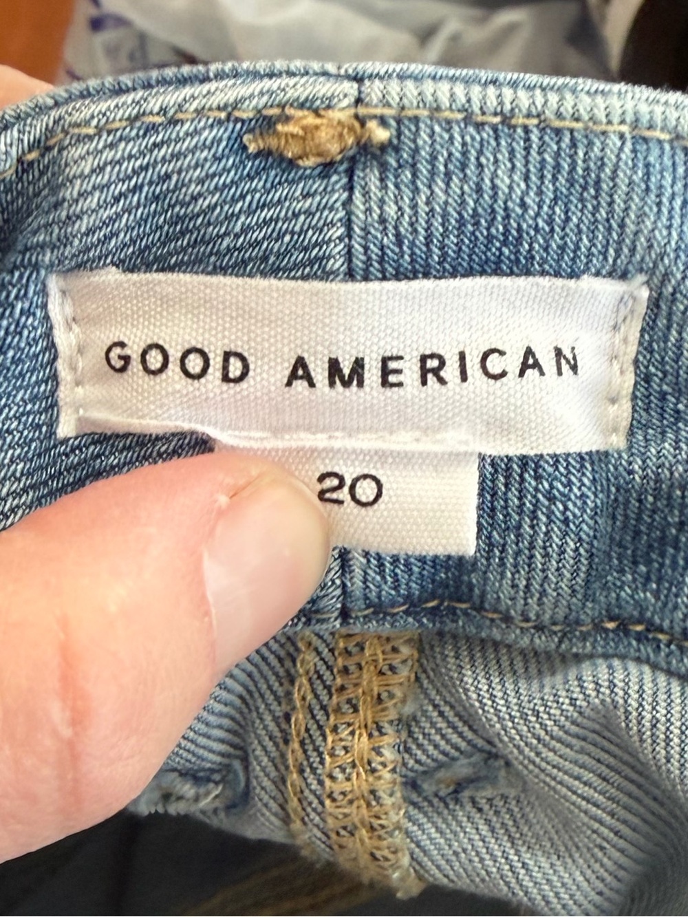 Good American GWPD10T Indigo1145 Good Waist Palazzo Wide Leg Jeans Sz. 20 - Picture 5 of 6